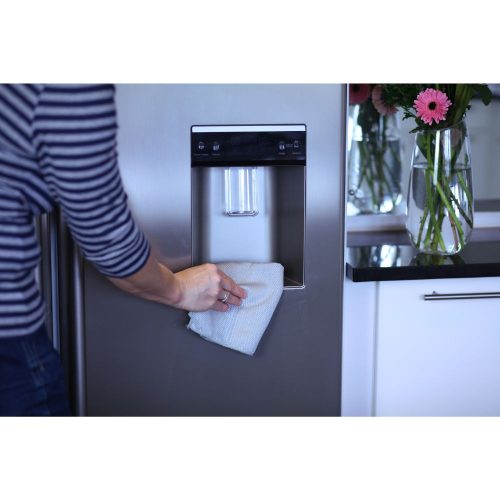 EcoHome - 4-piece cleaning cloth set For cleaning stainless steel surfaces and INOX household appliances