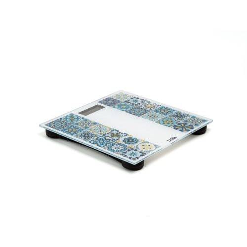 LAICA digitális személymérleg USB töltés funkcióval Mediterán kék 180 kg-ig