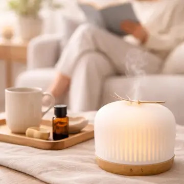 Origin illóolaj diffúzor üvegből és  fából