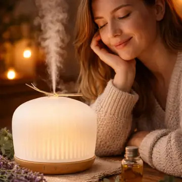 Origin illóolaj diffúzor üvegből és  fából