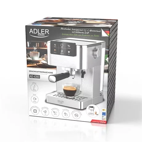 Adler KÁVÉFŐZŐ PRESSZÓ ÉRINTŐGOMB 20 BAR AD4390